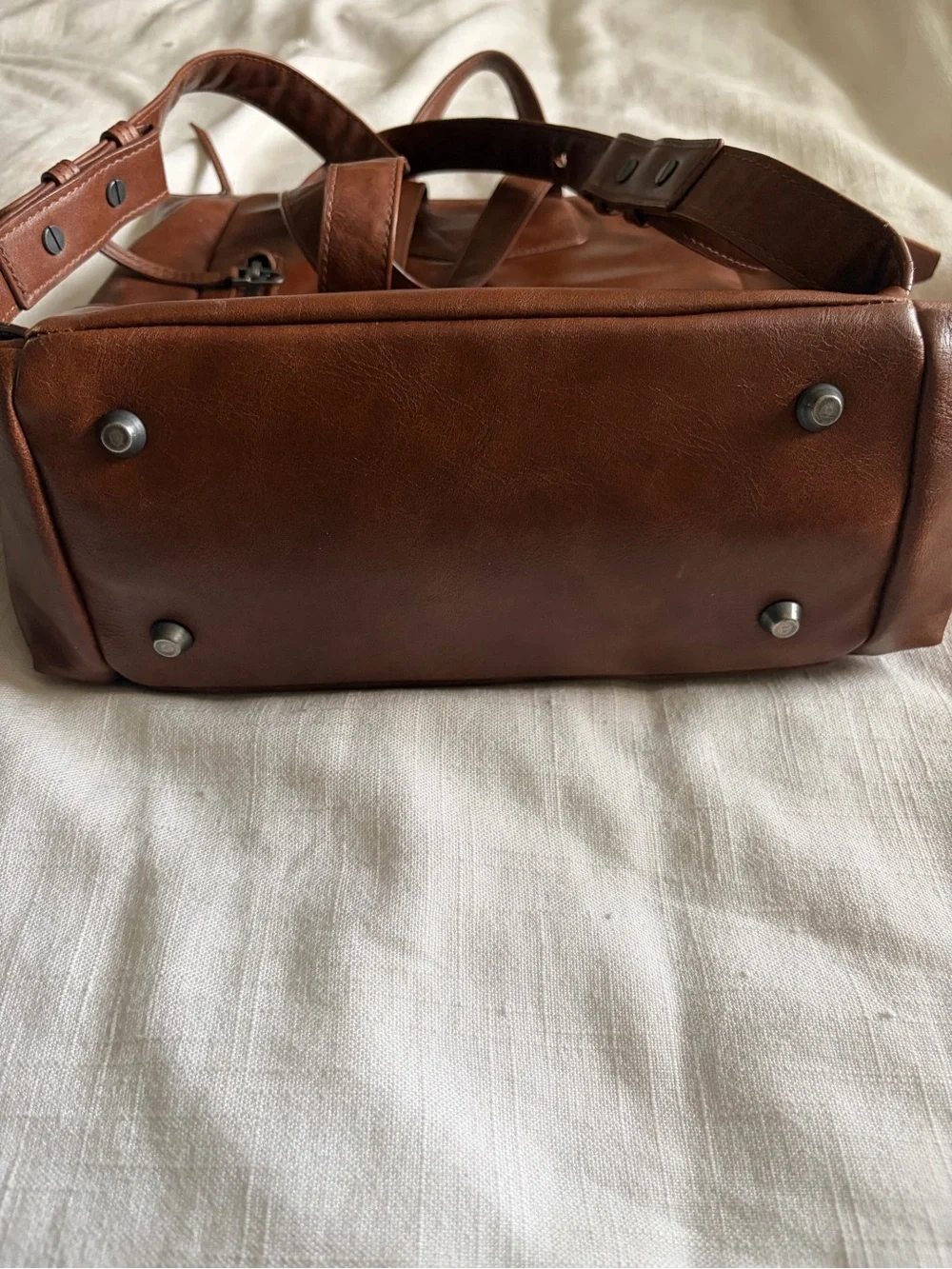 Freshly Picked Brown Leather Backpack